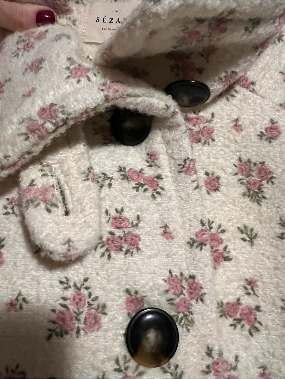 Sézane Leo Coat - Little Roses - Size UK34/US2 NWT - Picture 6 of 8